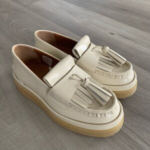 Chloe Beige Leather Loafers (Size 6)